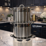 Stainless steel cookware set (10L,12L,15L)