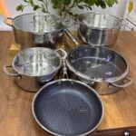 9pcs Uakeen stainless steel cookware