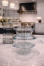 3pcs glass containers with lids
