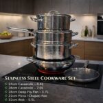 Uakeen stainless steel cookware set