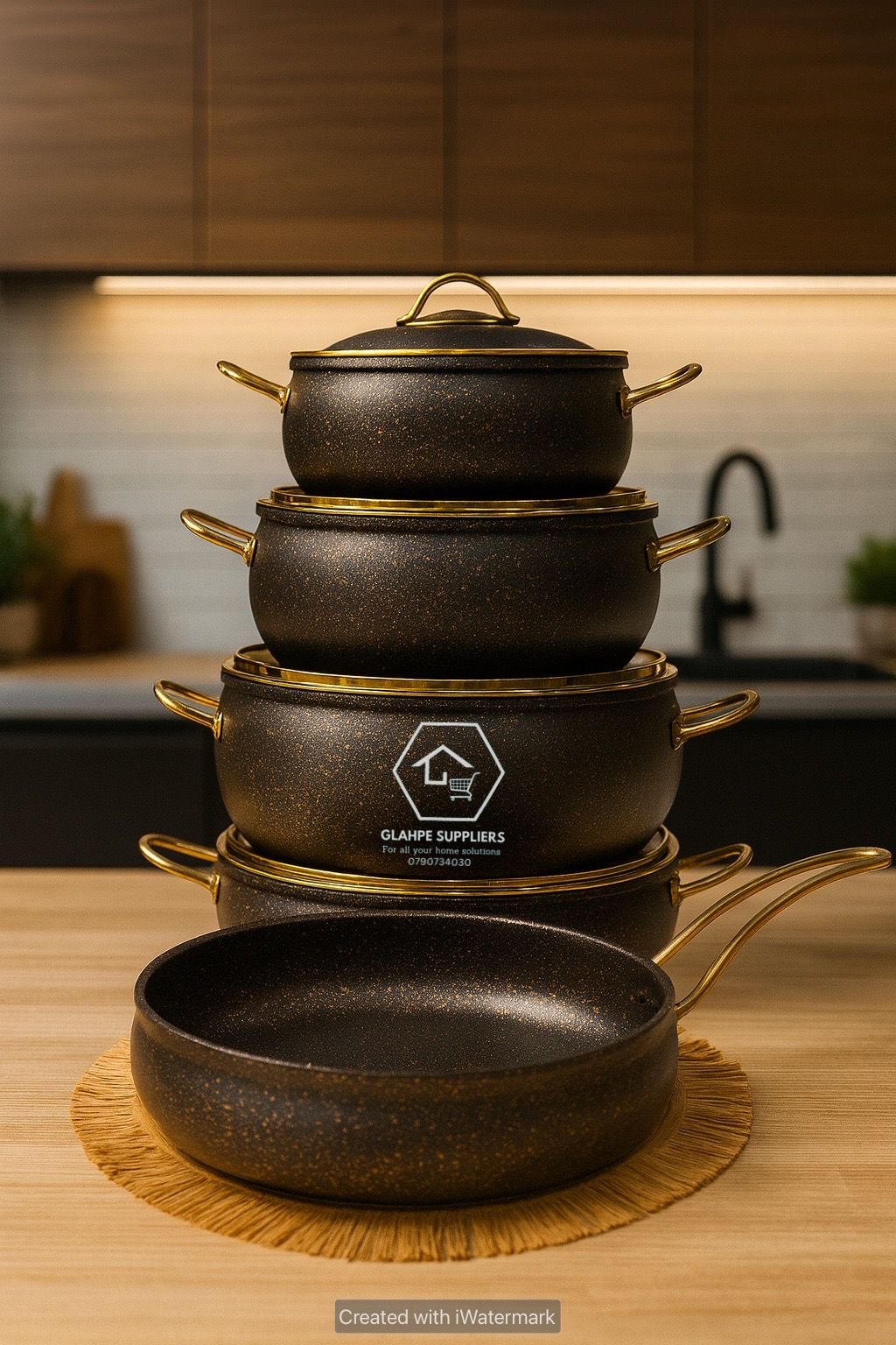 455cb29f-d8fa-4e3a-abf7-18fb2cdac936 Amberray Granite Cookware Set - Image 1