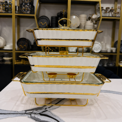 Ceramic chaffing dishes