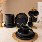 24pieces Dinner set (black )