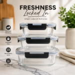 Glass containers with lunch bag - Image 4