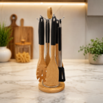 Wooden cooking spoon set - Image 2