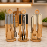 Wooden cooking spoon set
