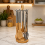 Wooden cooking spoon set - Image 4
