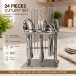 24 pieces silver cutlery set