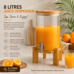Juice Dispenser with bamboo stand