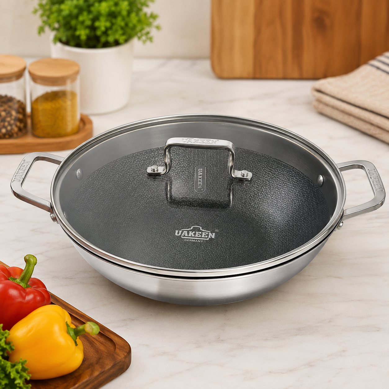 0AC3D6AE-6B4E-4593-ADB0-2E383743470E Uakeen Wok pan - Image 1