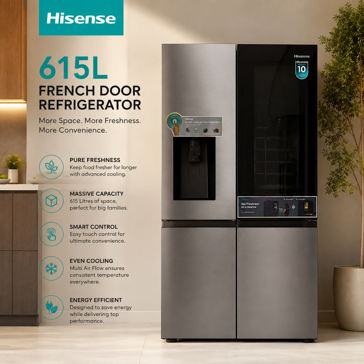 E76181A6-7342-4BAF-9011-71B771D12E42 615Litre Hisense Refrigerator - Image 1