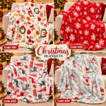 Christmas themed fleece blankets