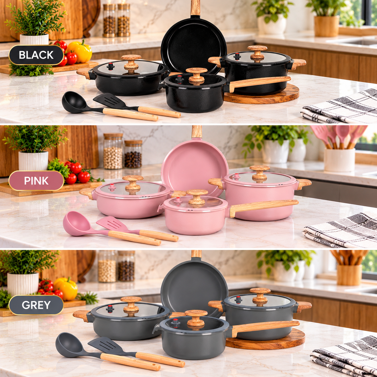 E8FF414A-81A8-4AE6-AE11-C2B00F5C916C 9pcs Ceramic cookware - Image 1