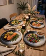 18 Pieces Glass Frosted Dinner Set - Image 3