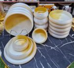 18 pieces Glass Frosted Dinner set - Image 3